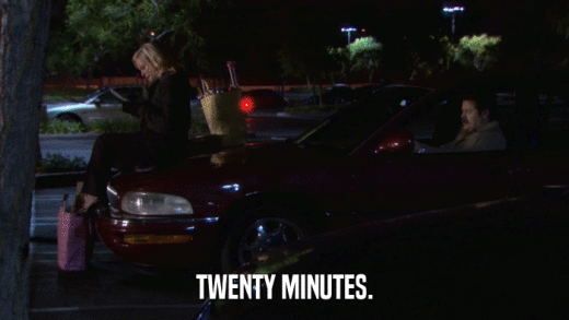 TWENTY MINUTES.  
