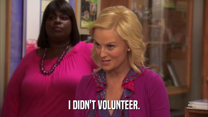 I DIDN'T VOLUNTEER.  