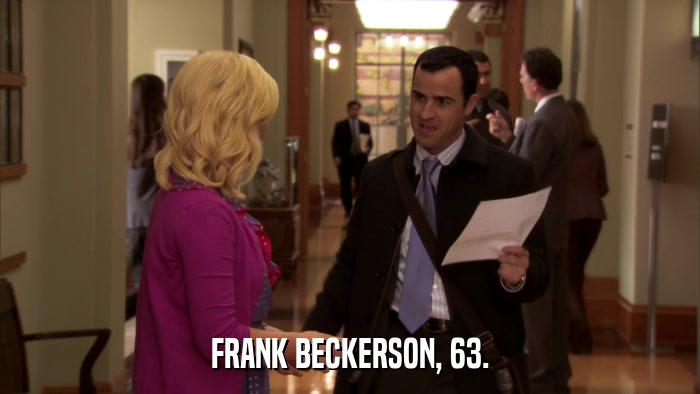 FRANK BECKERSON, 63.  