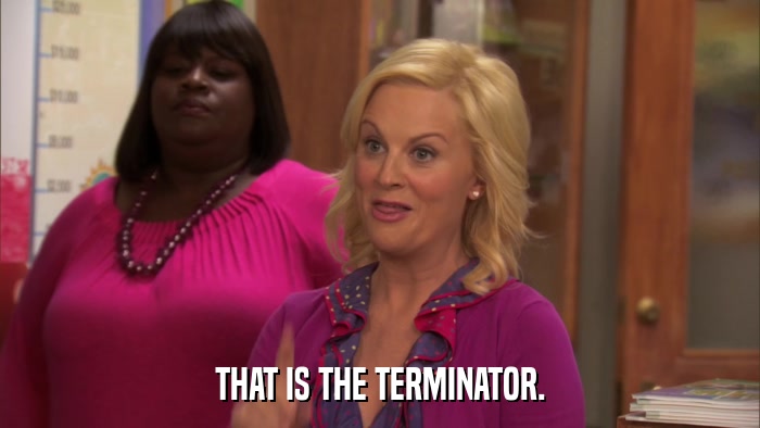 THAT IS THE TERMINATOR.  
