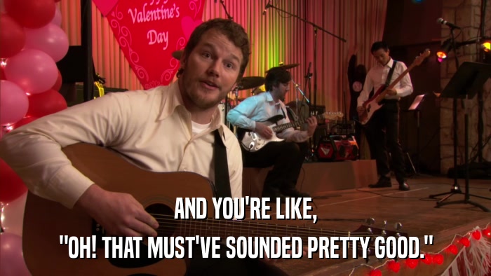 AND YOU'RE LIKE, 