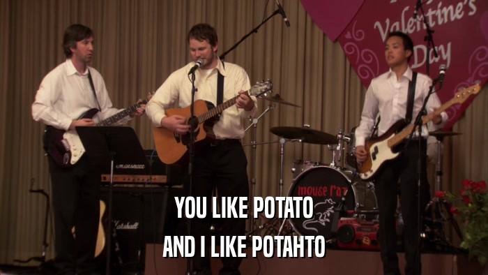 YOU LIKE POTATO AND I LIKE POTAHTO 