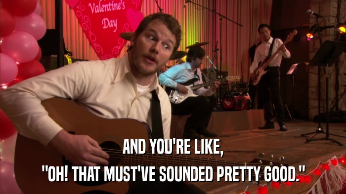 AND YOU'RE LIKE, 