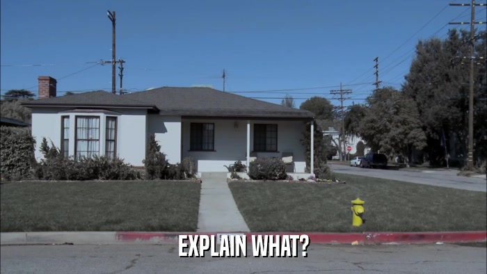EXPLAIN WHAT?  