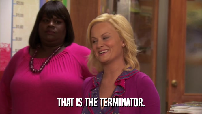 THAT IS THE TERMINATOR.  