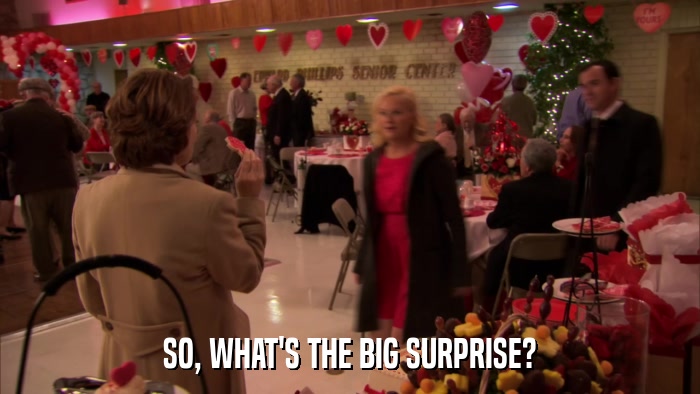 SO, WHAT'S THE BIG SURPRISE?  