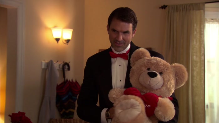 BECAUSE THIS IS A GIANT TEDDY BEAR HOLDING A RED HEART. 