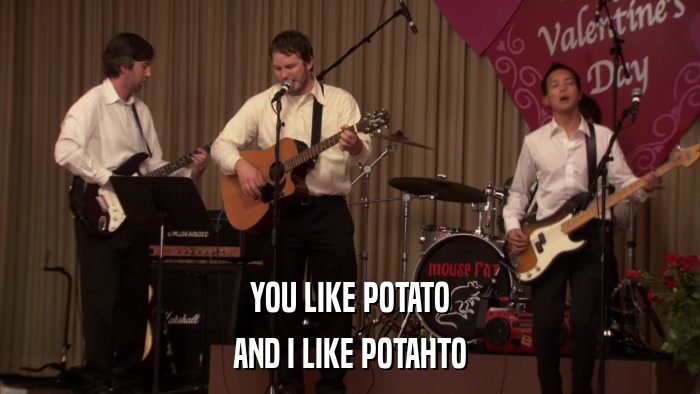 YOU LIKE POTATO AND I LIKE POTAHTO 