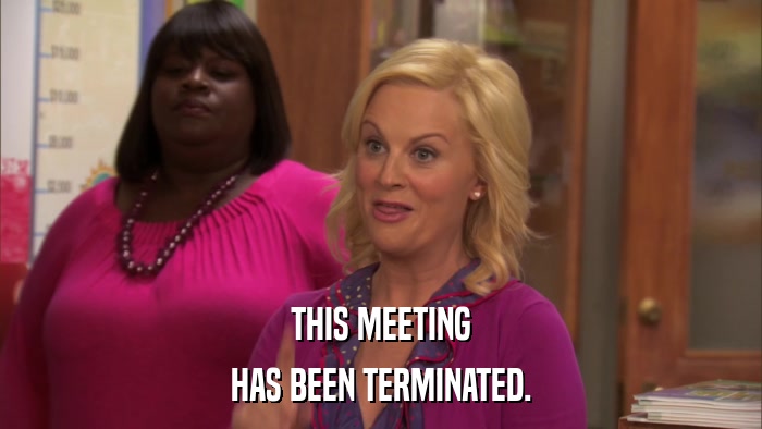 THIS MEETING HAS BEEN TERMINATED. 