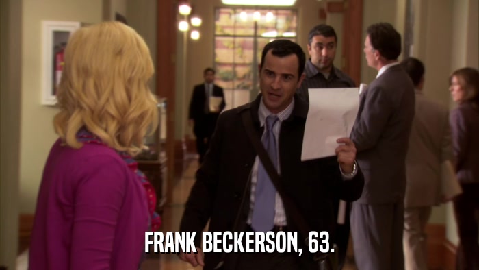 FRANK BECKERSON, 63.  