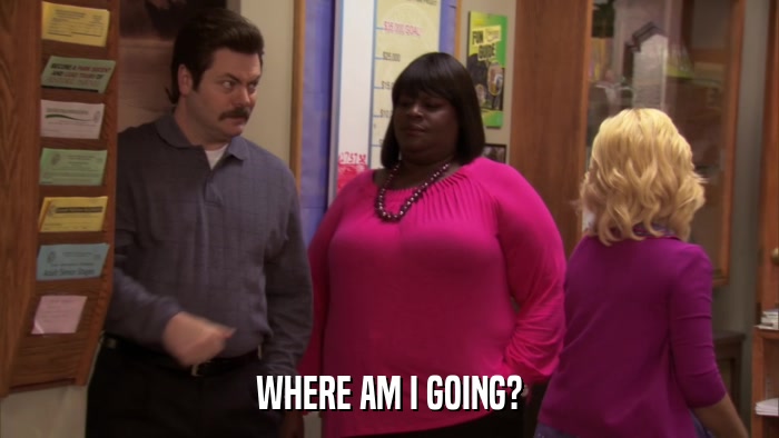 WHERE AM I GOING?  