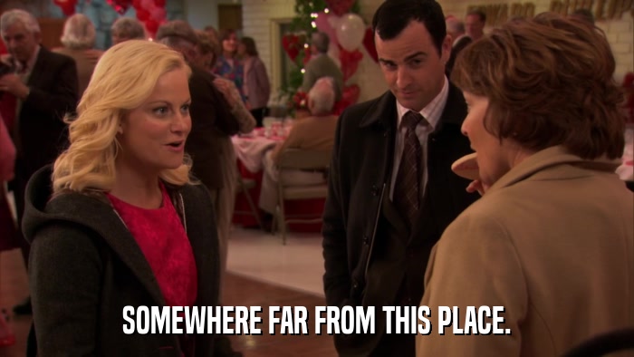 SOMEWHERE FAR FROM THIS PLACE.  