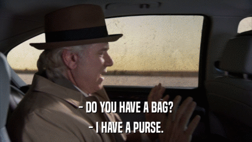 - DO YOU HAVE A BAG? - I HAVE A PURSE. 