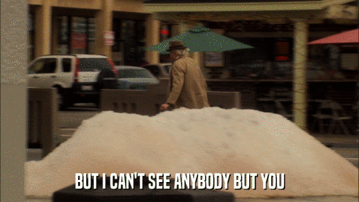 BUT I CAN'T SEE ANYBODY BUT YOU  