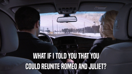 WHAT IF I TOLD YOU THAT YOU COULD REUNITE ROMEO AND JULIET? 
