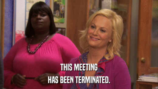 THIS MEETING HAS BEEN TERMINATED. 