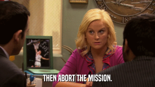 THEN ABORT THE MISSION.  