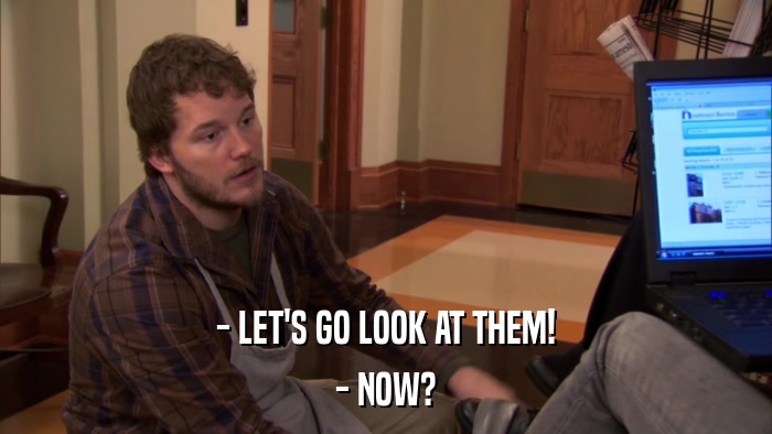 - LET'S GO LOOK AT THEM! - NOW? 