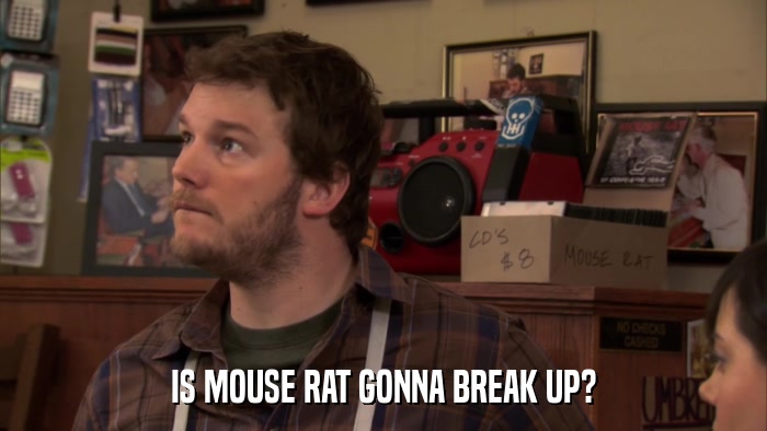 IS MOUSE RAT GONNA BREAK UP?  