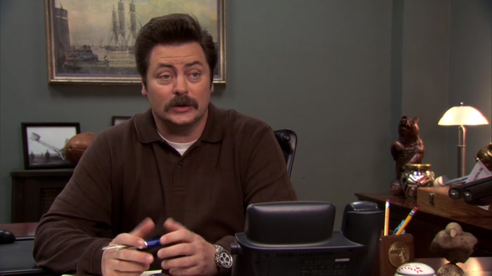 AND RECOMMEND IT GO TO LESLIE BECAUSE SHE WORKS REALLY HARD, AND I DON'T. 