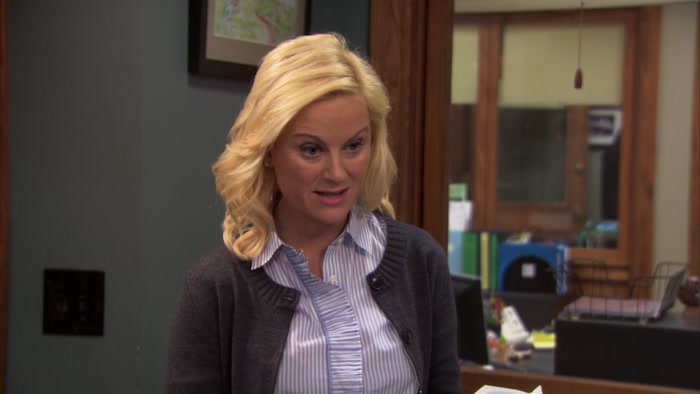 SHE WAS THE FIRST WOMAN IN PAWNEE TO WEAR PANTS ON A SUNDAY. 