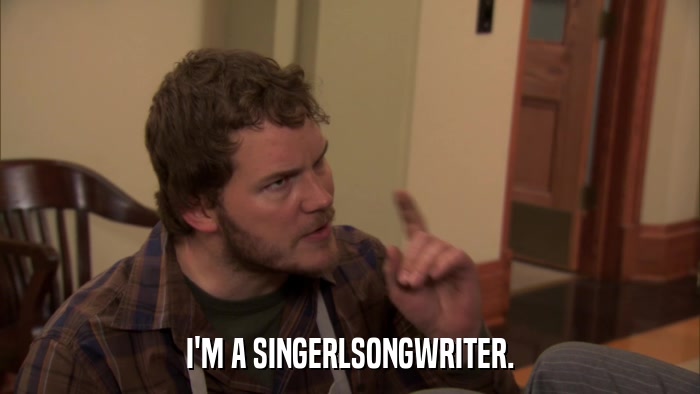 I'M A SINGERLSONGWRITER.  