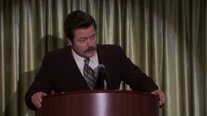 LESLIE KNOPE. COME ON UP HERE, LESLIE. 