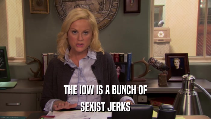 THE IOW IS A BUNCH OF SEXIST JERKS 