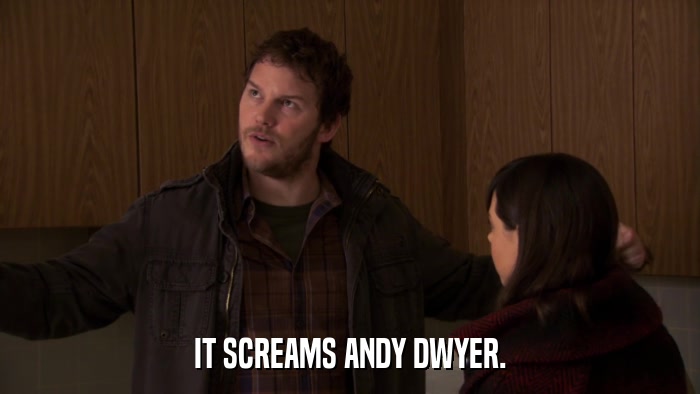 IT SCREAMS ANDY DWYER.  