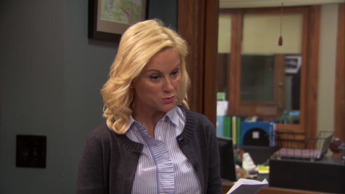 SHE WAS THE FIRST WOMAN IN PAWNEE TO WEAR PANTS ON A SUNDAY. 
