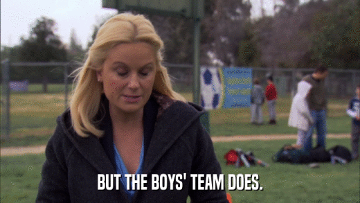 BUT THE BOYS' TEAM DOES.  