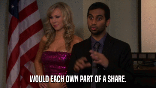 WOULD EACH OWN PART OF A SHARE.  