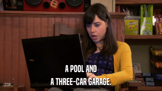 A POOL AND A THREE-CAR GARAGE. 