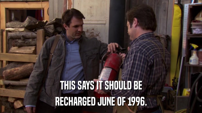 THIS SAYS IT SHOULD BE RECHARGED JUNE OF 1996. 