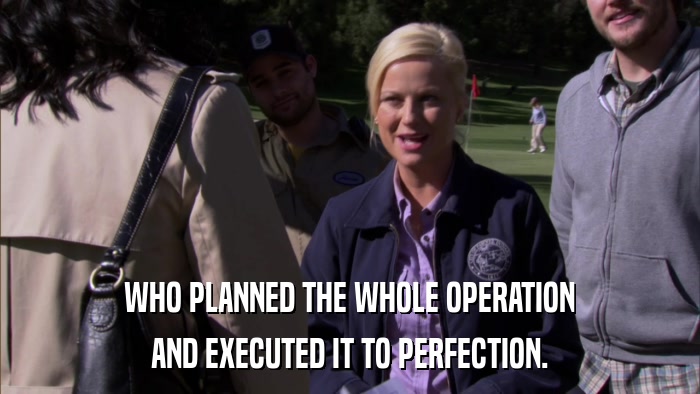 WHO PLANNED THE WHOLE OPERATION AND EXECUTED IT TO PERFECTION. 