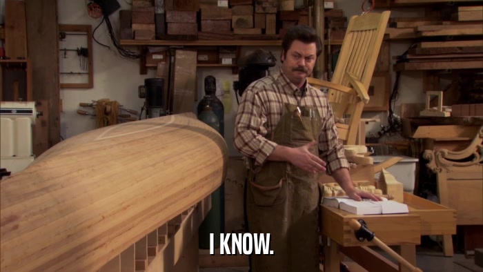 I KNOW.  