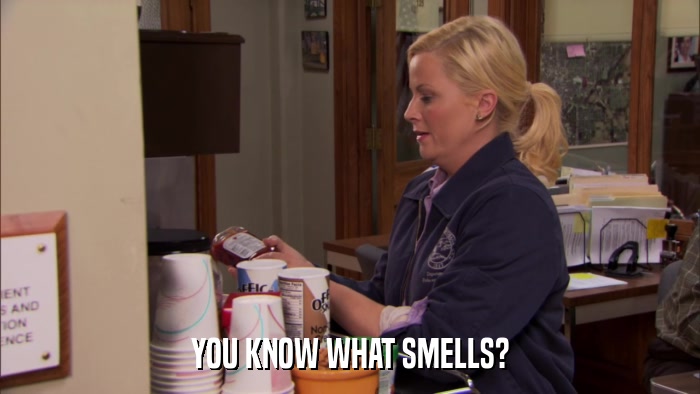 YOU KNOW WHAT SMELLS?  