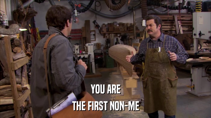 YOU ARE THE FIRST NON-ME 