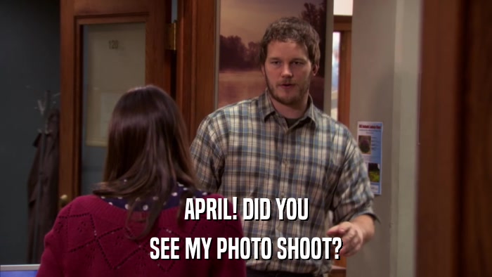 APRIL! DID YOU SEE MY PHOTO SHOOT? 