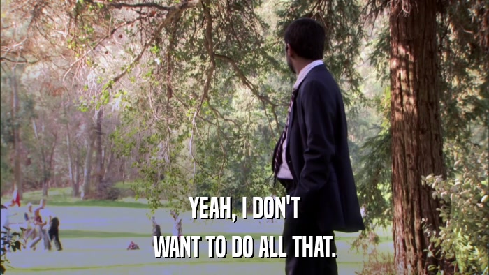 YEAH, I DON'T WANT TO DO ALL THAT. 