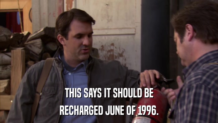 THIS SAYS IT SHOULD BE RECHARGED JUNE OF 1996. 
