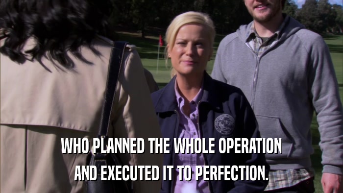 WHO PLANNED THE WHOLE OPERATION AND EXECUTED IT TO PERFECTION. 