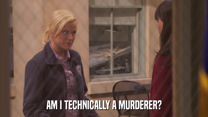 AM I TECHNICALLY A MURDERER?  