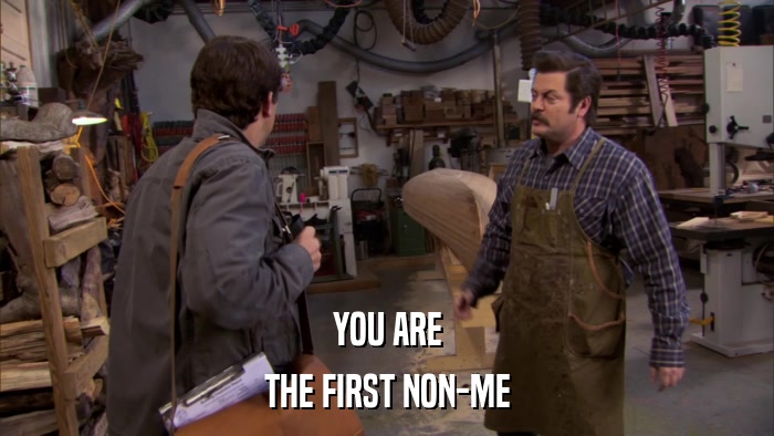 YOU ARE THE FIRST NON-ME 