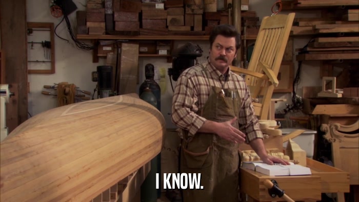 I KNOW.  