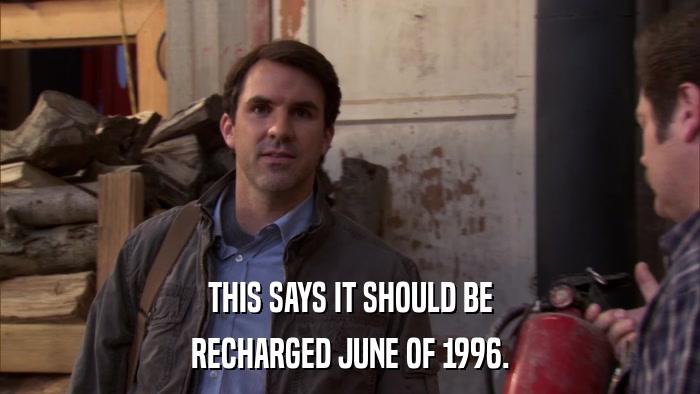 THIS SAYS IT SHOULD BE RECHARGED JUNE OF 1996. 