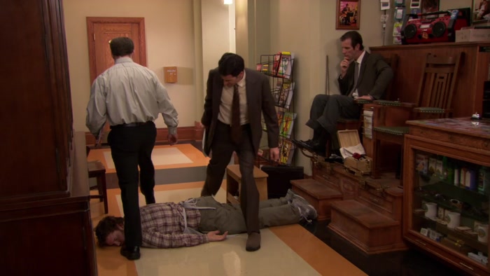 AND NAPPING ON THE FLOOR.  