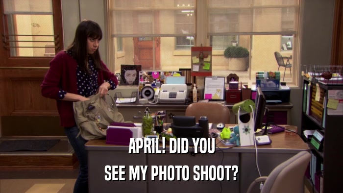 APRIL! DID YOU SEE MY PHOTO SHOOT? 