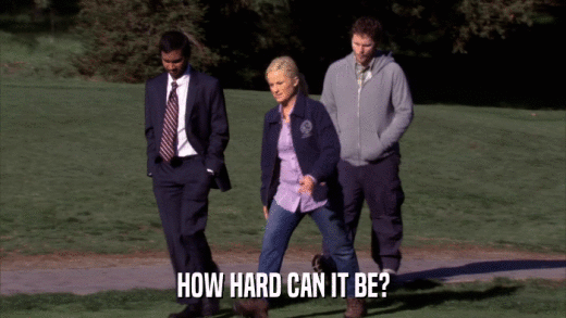 HOW HARD CAN IT BE?  