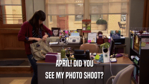 APRIL! DID YOU SEE MY PHOTO SHOOT? 
